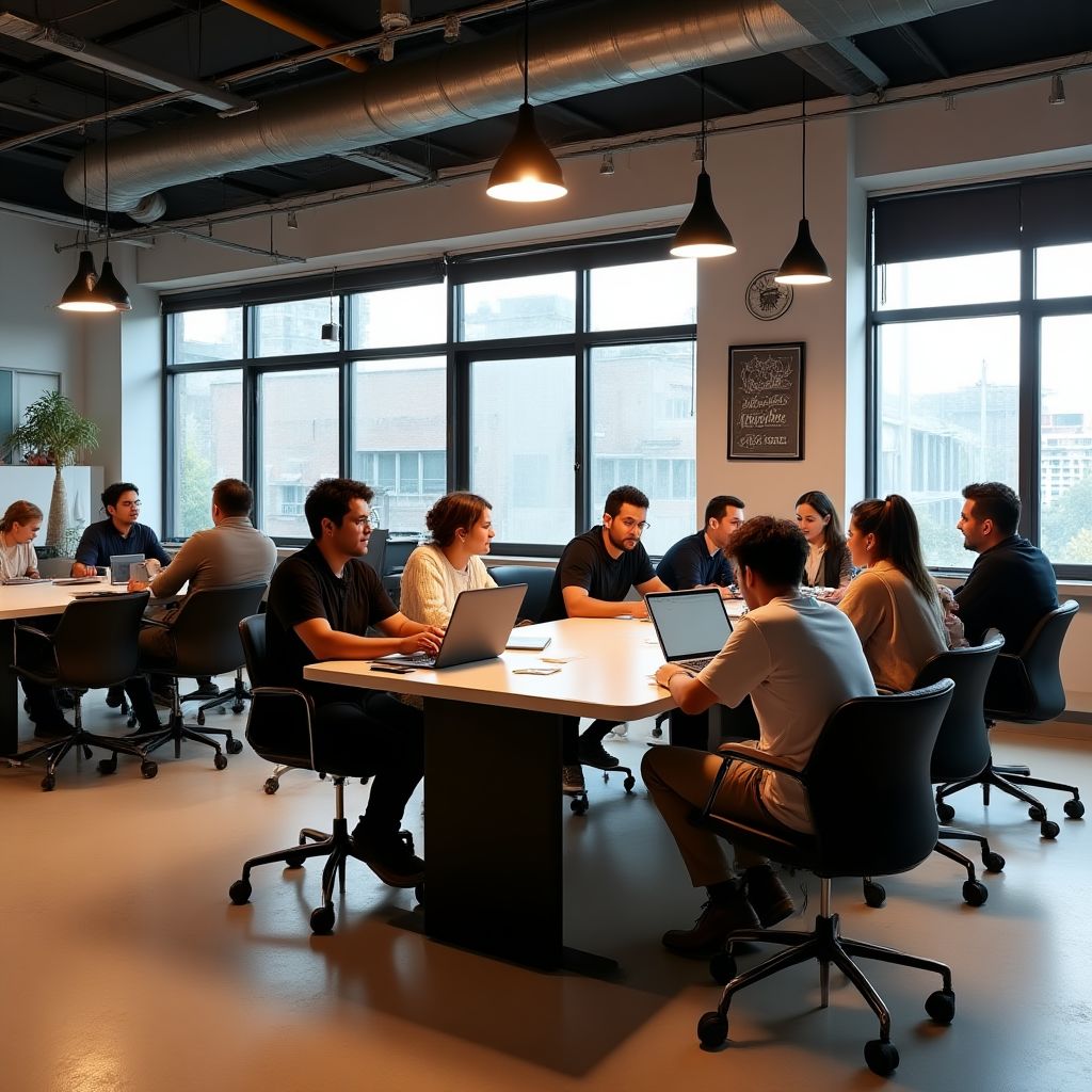 Equipo de CriptoArgentina en oficina moderna